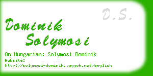 dominik solymosi business card